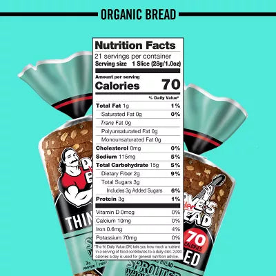 Dave's Killer Bread Organic Thin-Sliced Sprouted Whole Grain Bread, 20.5 oz