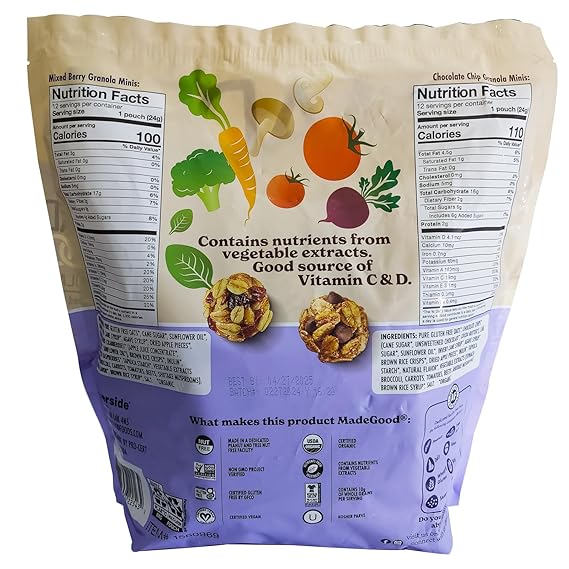 MadeGood Granola Minis, Variety Pack 24 ct, 0.85 oz