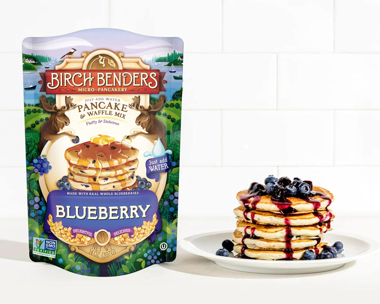 Birch Benders Blueberry Pancake Waffle Mix, 14 oz