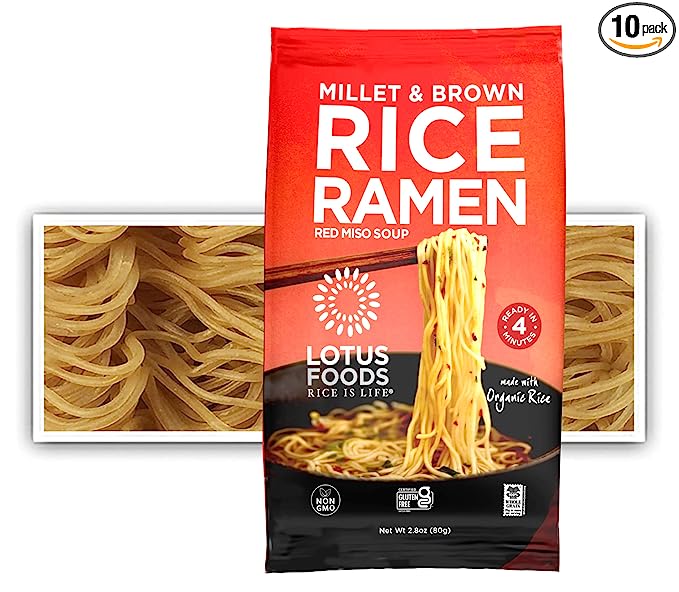 Lotus Foods Organic Millet & Brown Rice Ramen Red Miso Soup, 2.8 oz