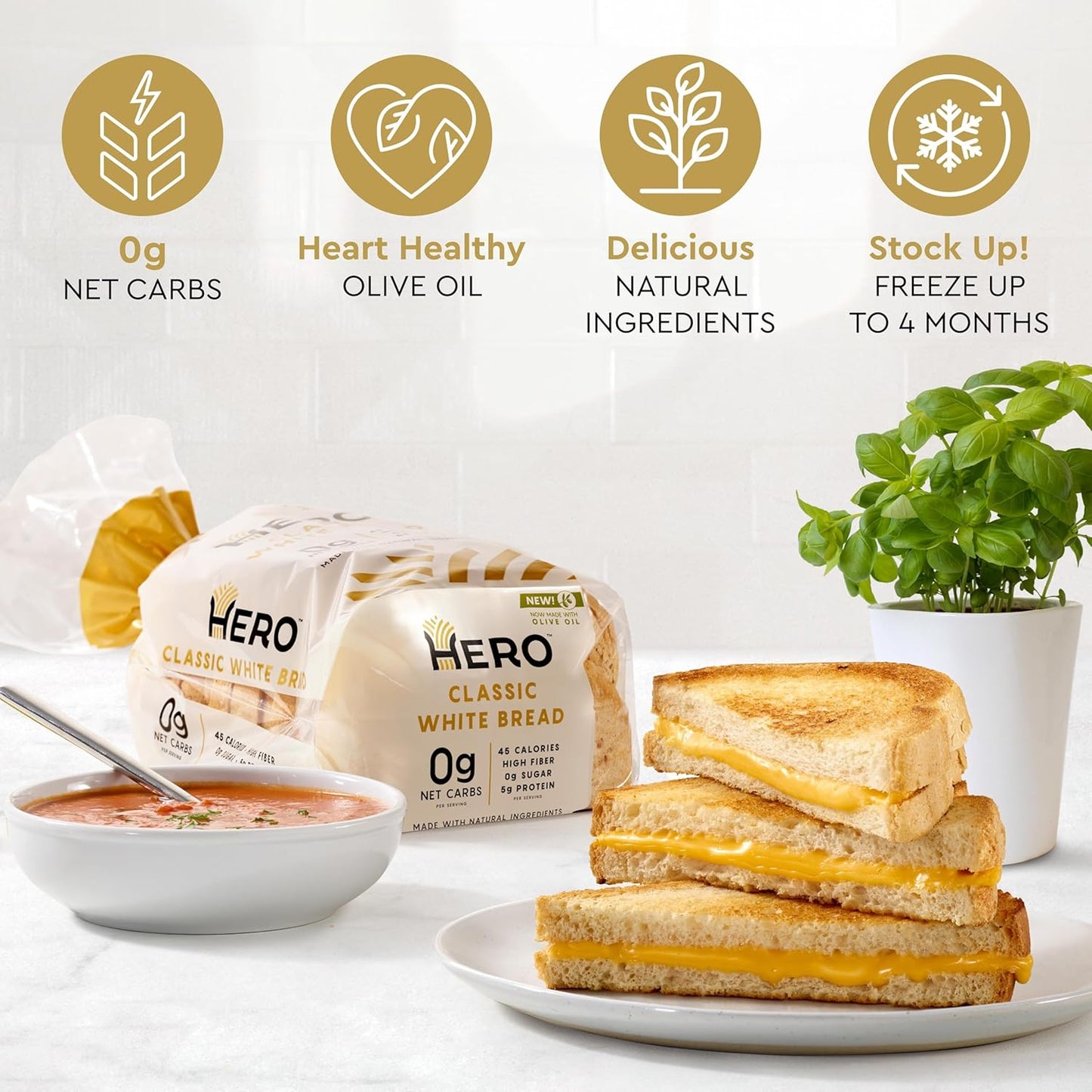 Hero Classic White Bread, 15 oz