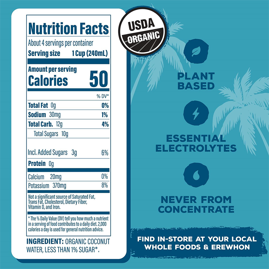C2O Organic Coconut Water, 33.8 oz