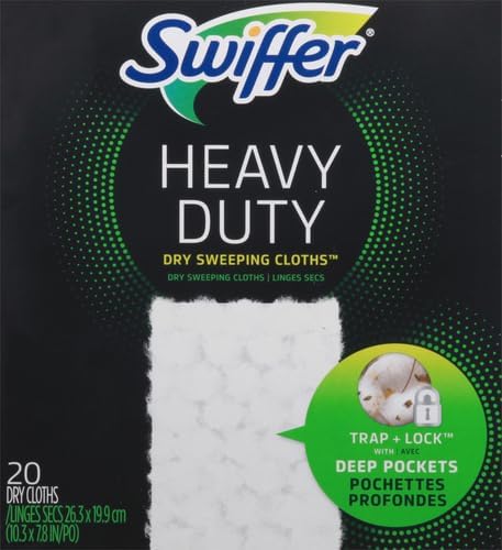 Swiffer Sweeper Heavy Duty Dry Sweeping Cloth Refills, 50 Count