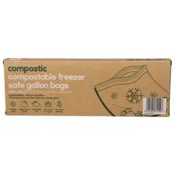 Compostic Compostable Freezer Safe Gallon Bags, 10 Count