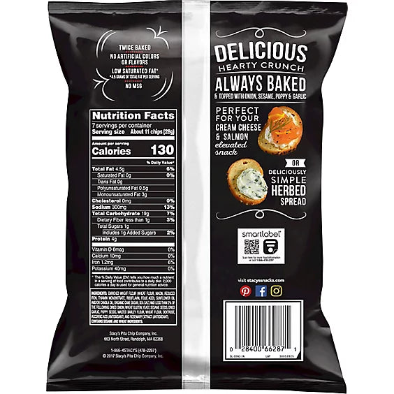 Stacy's Everything Bagel Chips, 7 oz