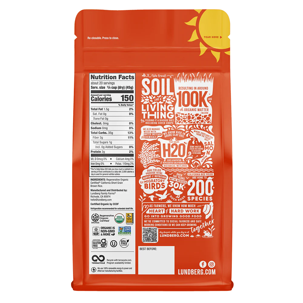 Lundberg Organic Short Grain Brown Rice, 2lb