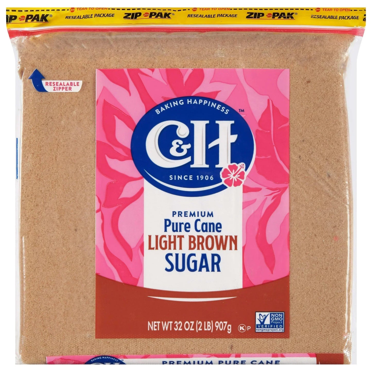 C&H Premium Pure Cane Light Brown Sugar, 32 oz