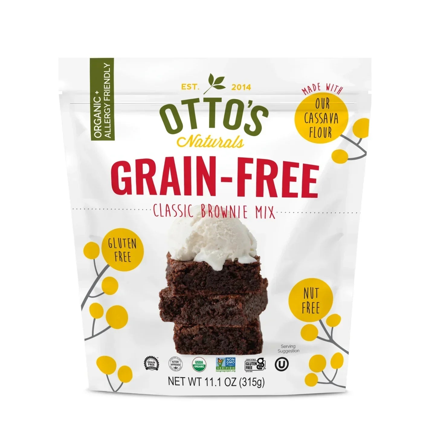 Otto's Naturals Grain-Free Classic Brownie Mix, 11.1 oz