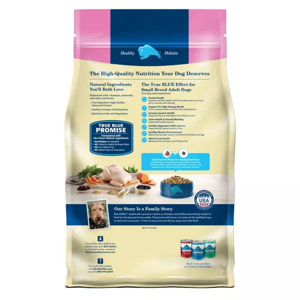 Blue Buffalo Life Protection Formula Natural Adult Small Breed Chicken and Brown Rice Dry Dog Food, 5 lbs