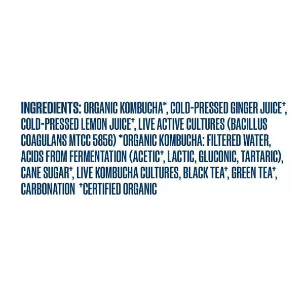 Health Ade Organic Vegan Ginger Lemon Kombucha, 16 oz