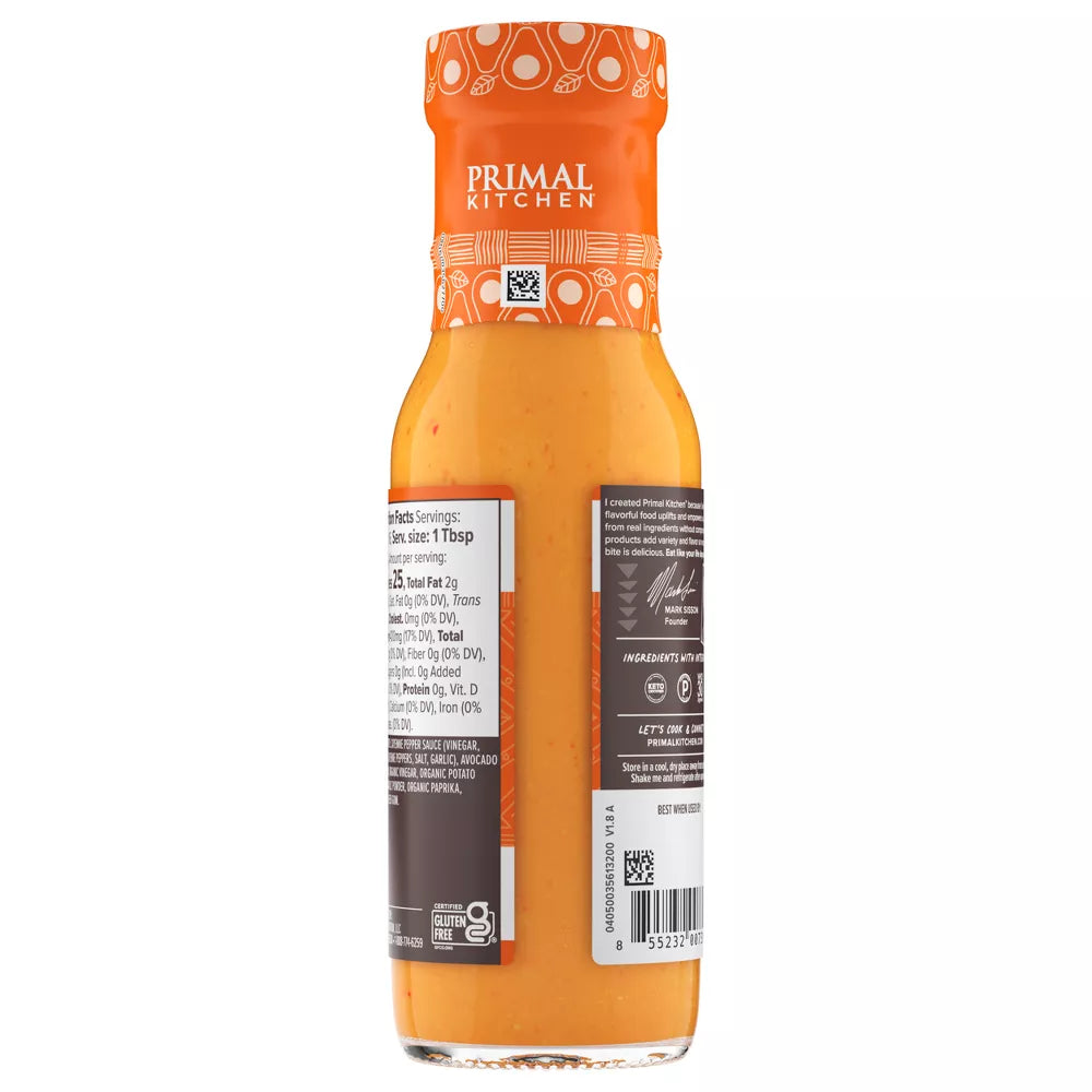 Primal Kitchen Buffalo Sauce Made with Cashew Butter, 8.5 oz