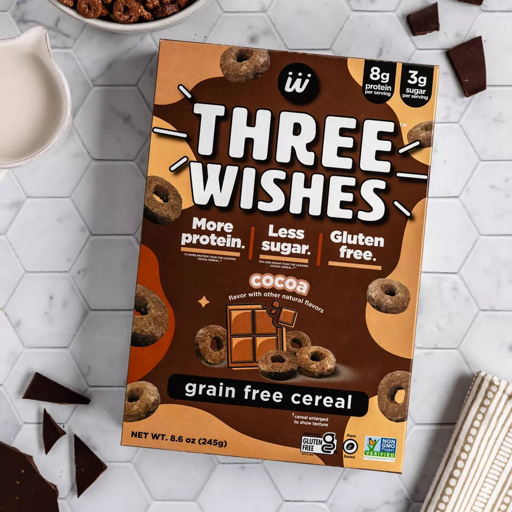 Three Wishes Cocoa Cereal, 8.6 oz