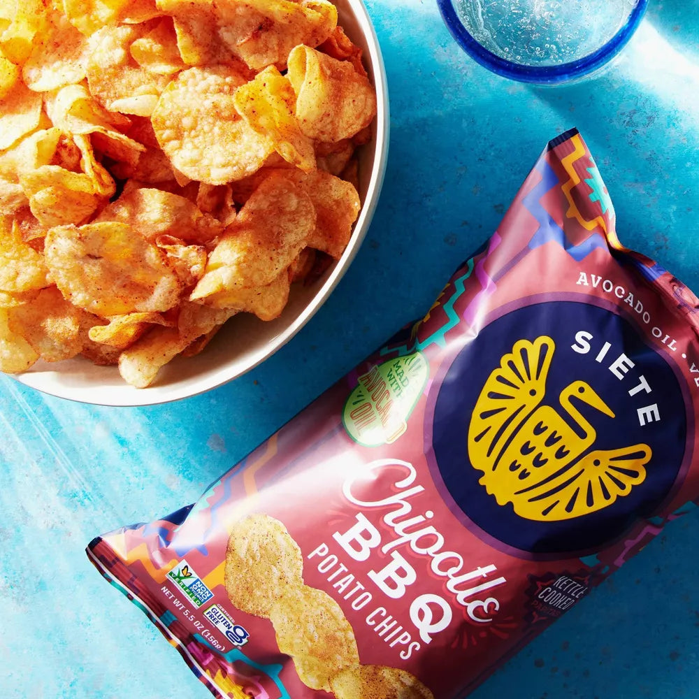 Siete Chipotle BBQ Kettle Cooked Potato Chips, 5.5 oz