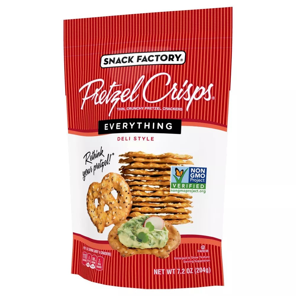 Snack Factory Everything Pretzel Crisps, 7.2 oz