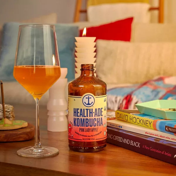 Health-Ade Organic Vegan Pink Lady Apple Kombucha, 16 oz