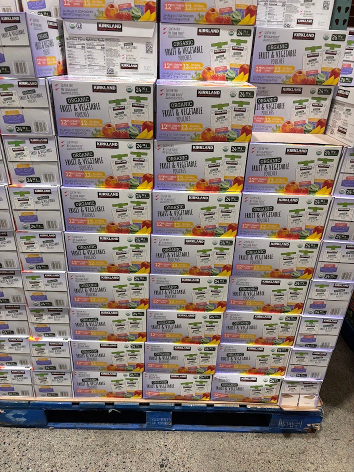 Kirkland Signature Organic Fruit and Vegetable Pouches Variety Pack 24 ct, 3.17 oz