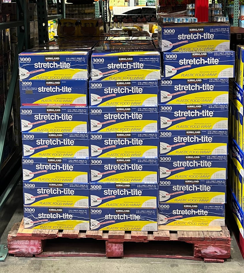Kirkland Signature Stretch-Tite Plastic Food Wrap 12' x 3,000"