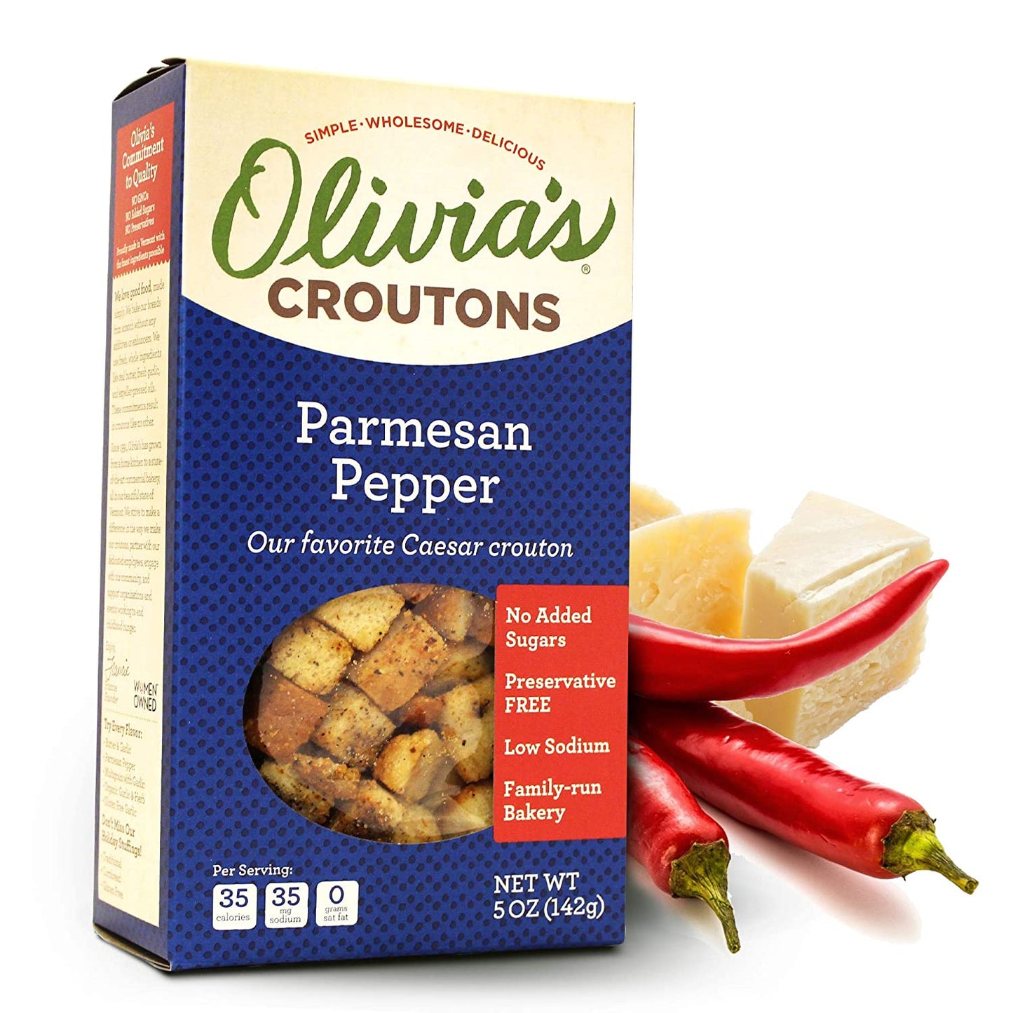 Olivia's Parmesan Pepper Croutons, 5 oz
