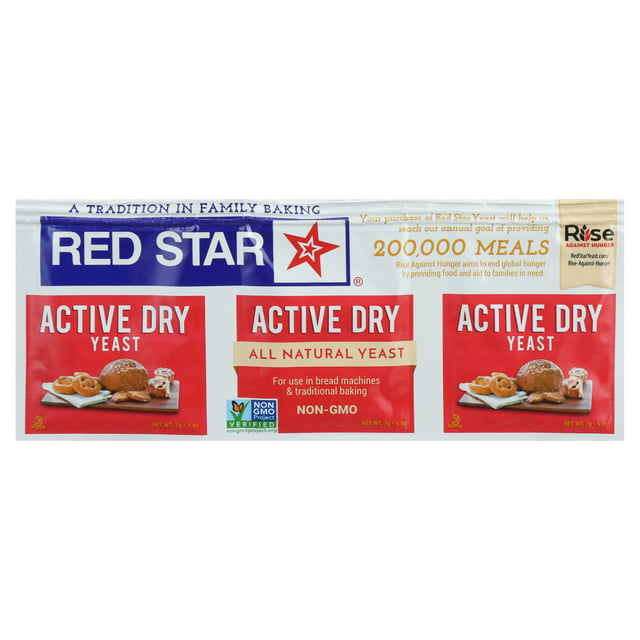 Red Star Active Dry All Natural Yeast 3 pk, 0.75 oz