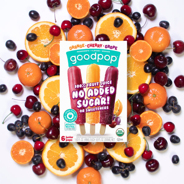 Goodpop Assorted Pack (Orange, Cherry, Grape), 6 Count