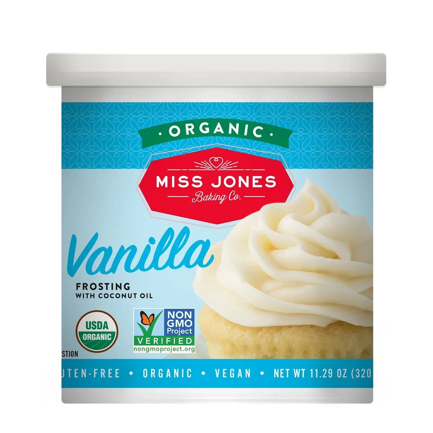 Miss Jones Baking Co Organic Vanilla Frosting, 11.29 oz