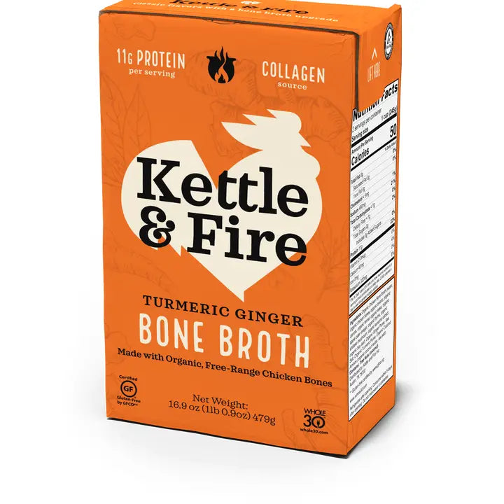 Kettle & Fire Turmeric Ginger Bone Broth, 16.9 oz