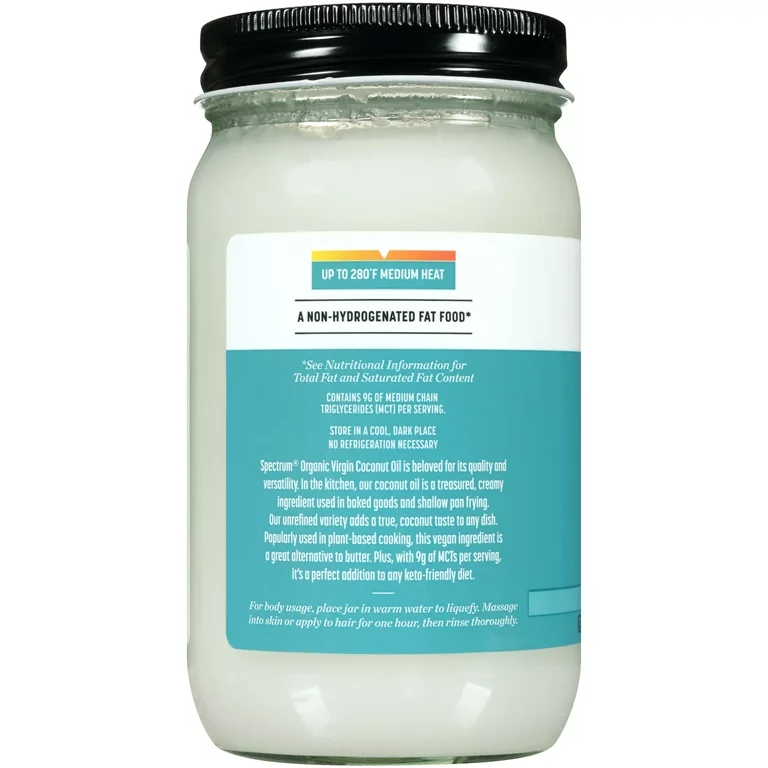 Spectrum Naturals Organic Unrefined Virgin Coconut Oil, 14 oz
