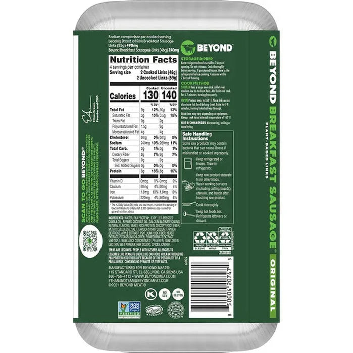 Beyond Meat Beyond Breakfast Sausage Links, 8.3 oz