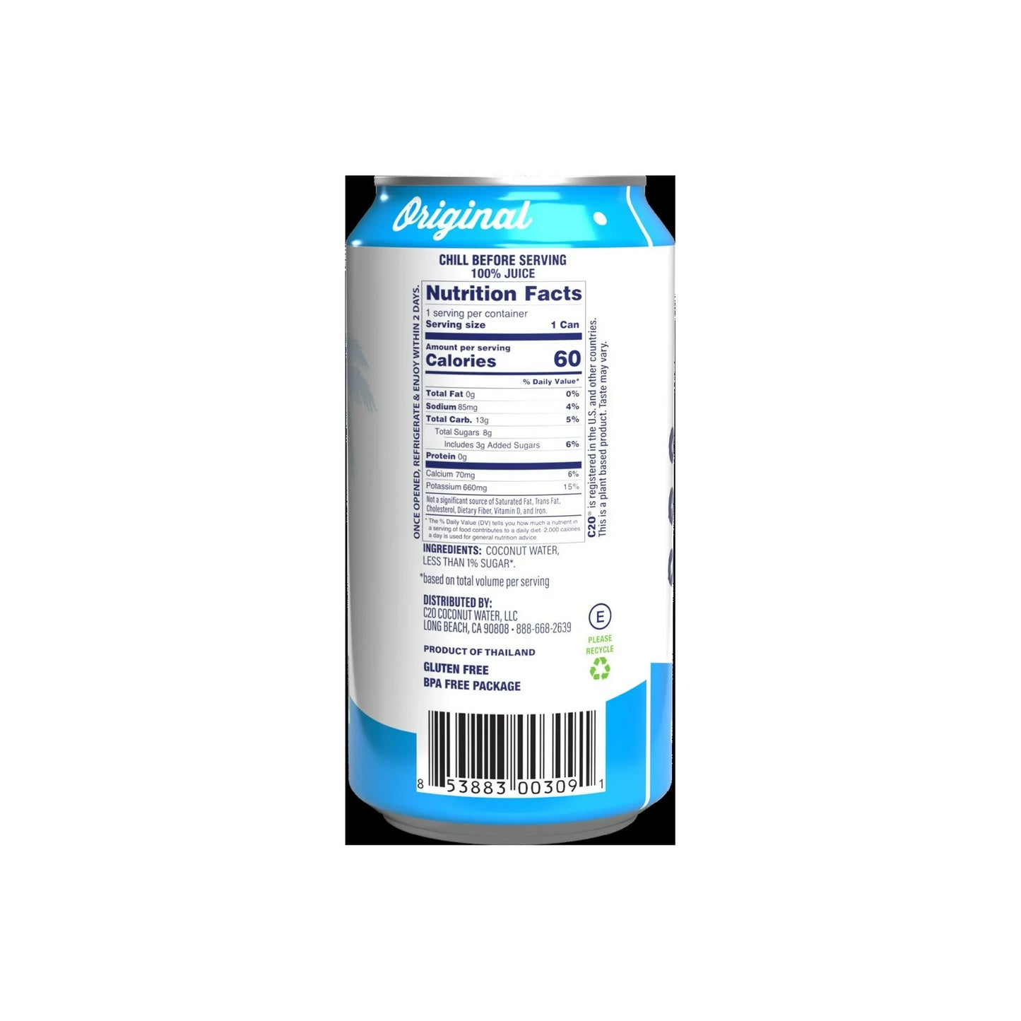 C2O Coconut Water 8 ct, 10.5 oz