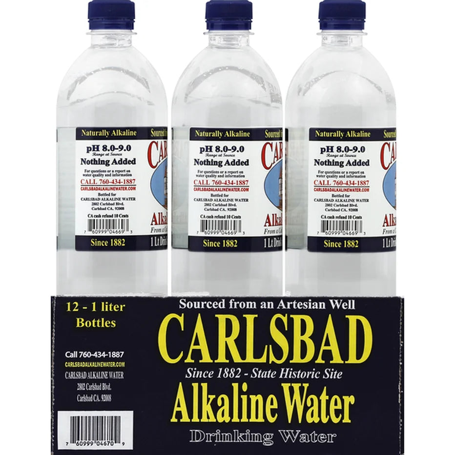 Carlsbad Alkaline Water, 12 ct 1 Liter