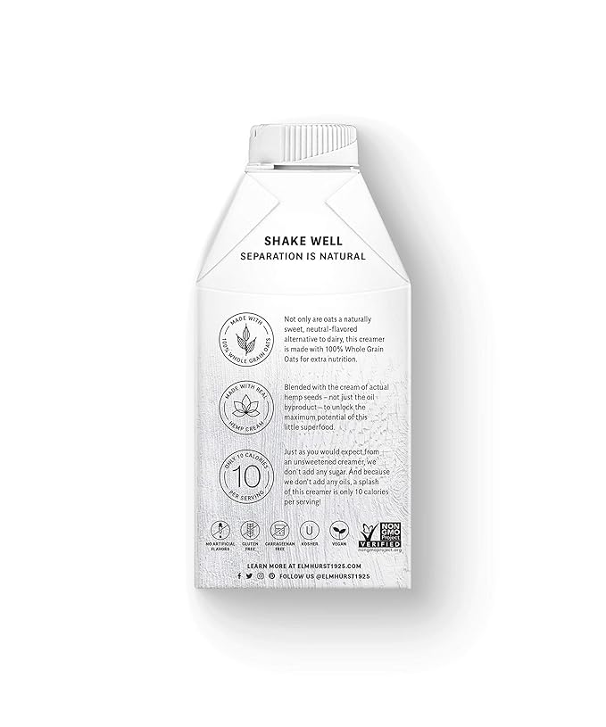 Elmhurst Unsweetened Oat Creamer, 16 oz