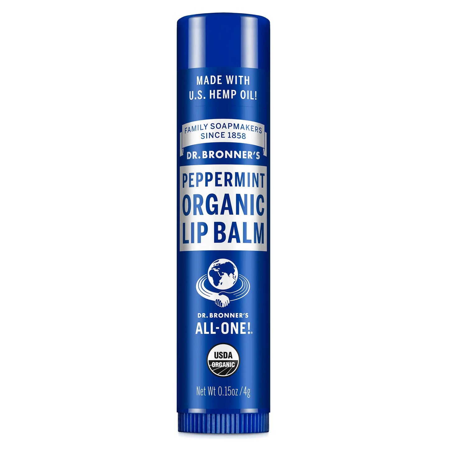 Dr. Bronner's Organic Peppermint Lip Balm, 0.15 oz