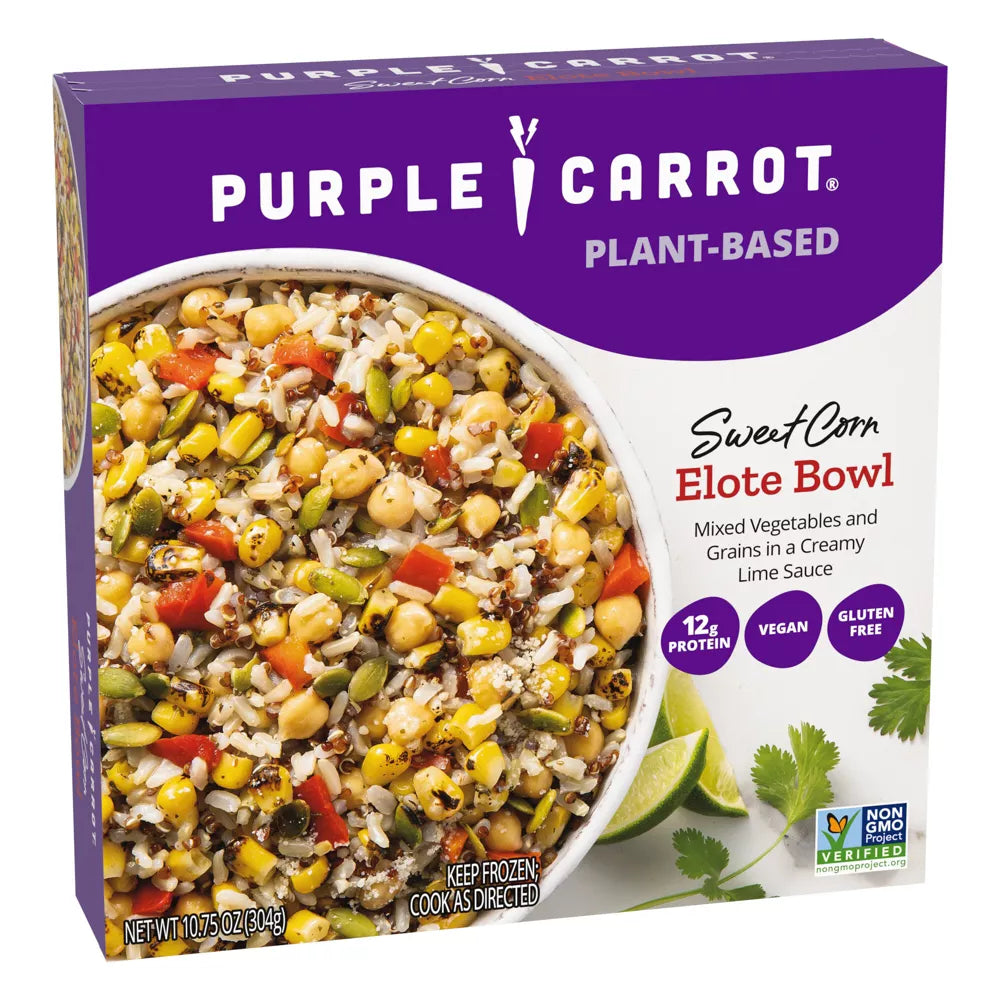 Purple Carrot Gluten Free Vegan Frozen Sweet Corn Elote Bowl, 10.75 oz