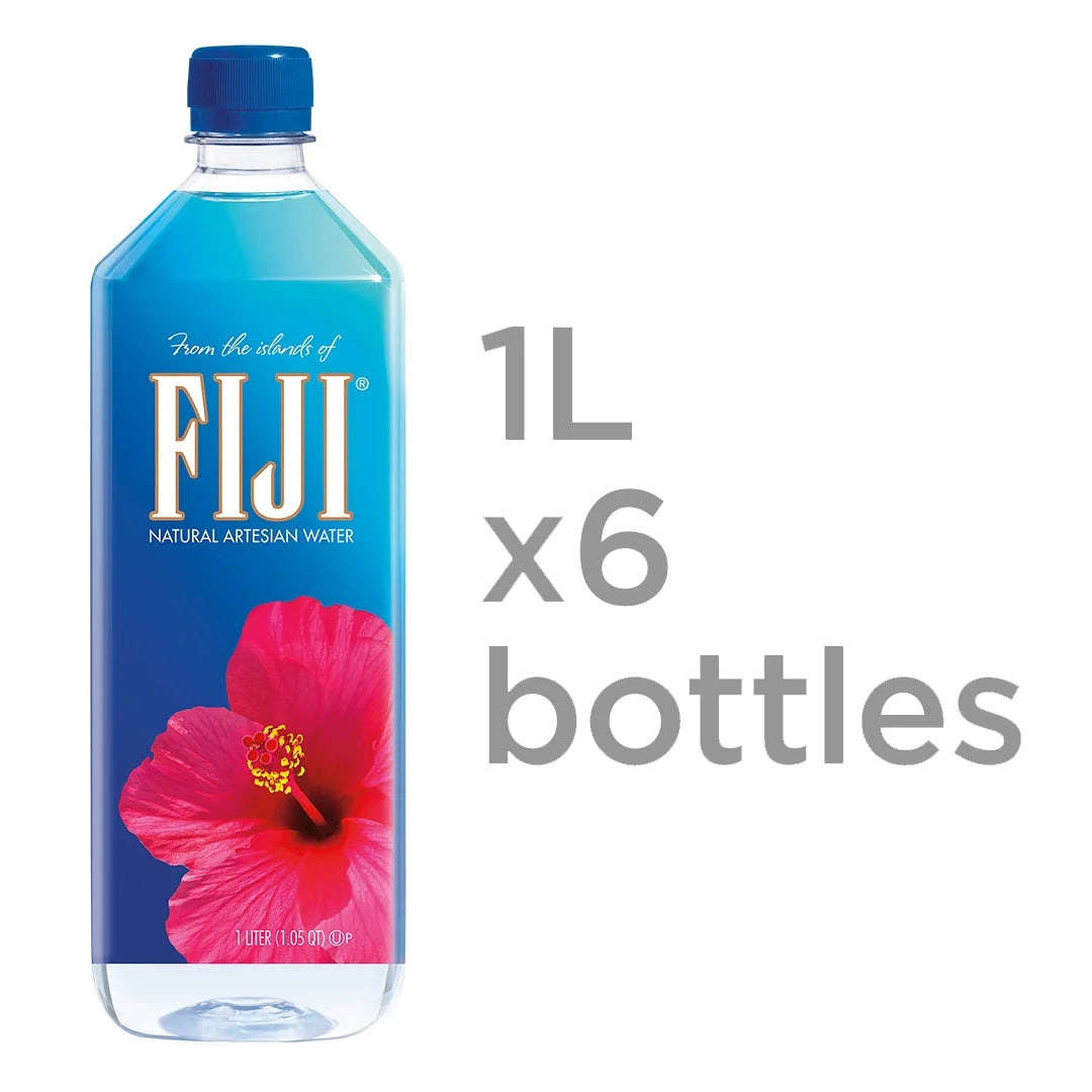 FIJI Natural Artesian Bottled Water, 6 pack, 33.8 fl oz