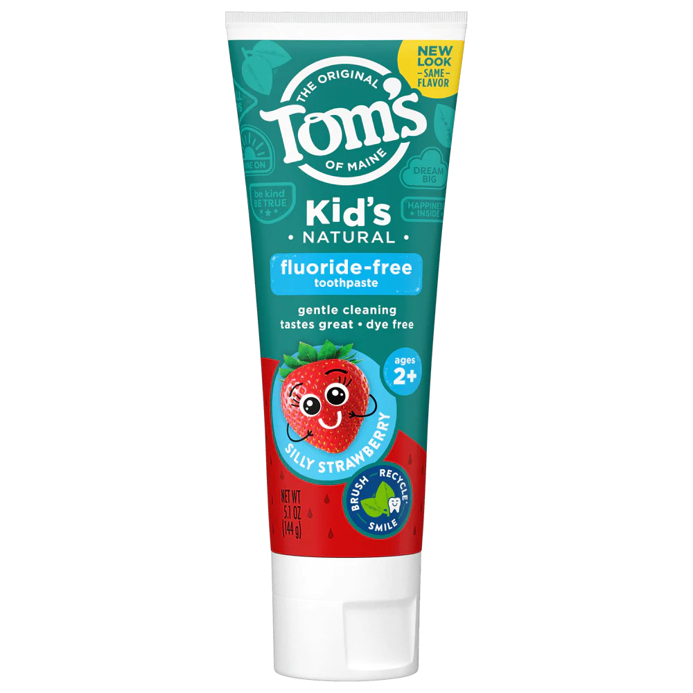 Tom's Of Maine Kid's Fluoride-Free Silly Strawberry Kid's Toothpaste, 5.1 oz