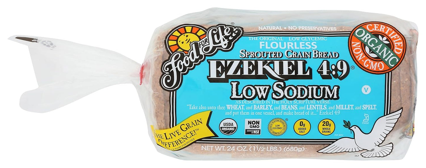 Food For Life Organic Ezekiel 4:9 Sprouted Bread, Low Sodium, 24 oz
