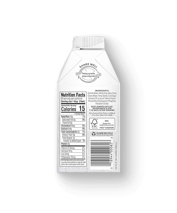 Elmhurst French Vanilla Oat Creamer, 16 oz