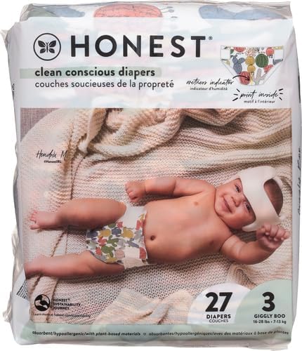 The Honest Company Eco-Friendly and Premium Disposable Diapers Size 3, 27 Count