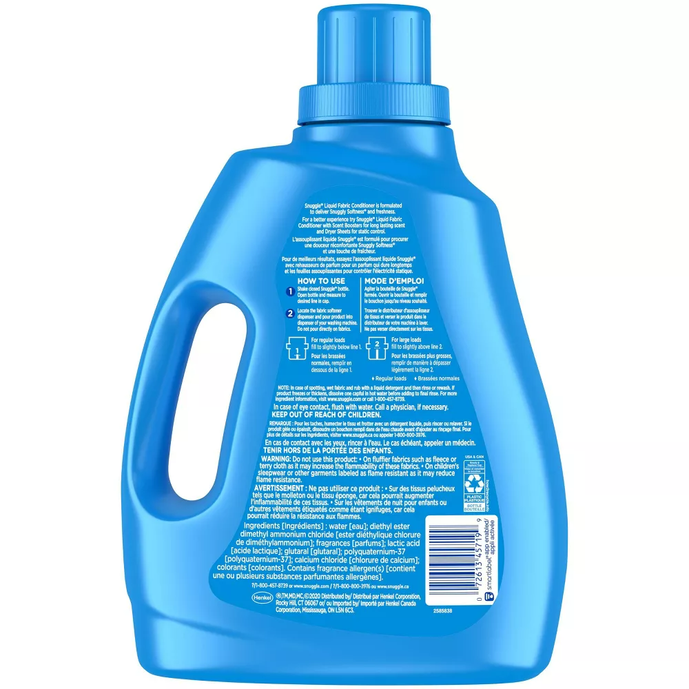 Snuggle Liquid Fabric Softener Blue Sparkle, 96 oz