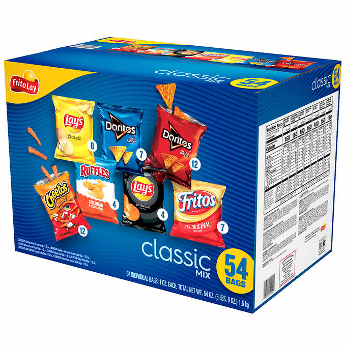 Frito Lay Classic Mix Variety Pack 54 ct, 1 oz
