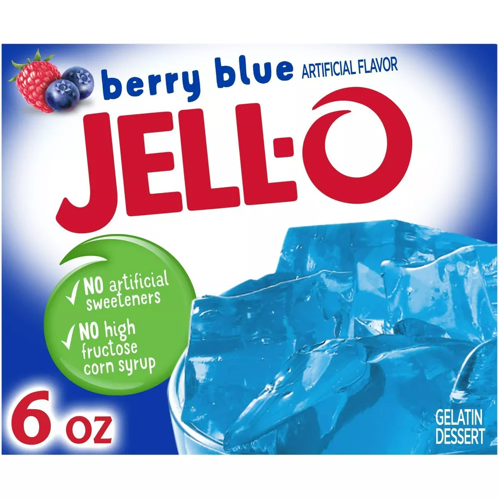 JELL-O Blue Berry Gelatin, 6 oz