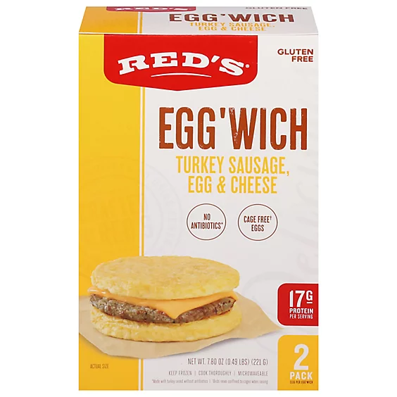 Red's Turkey Sausage Egg & Cheese Egg'Wich, 2 Count