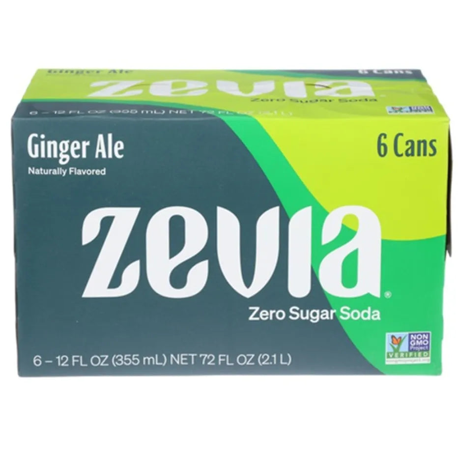 Zevia Zero Sugar Ginger Ale, 6 Pack