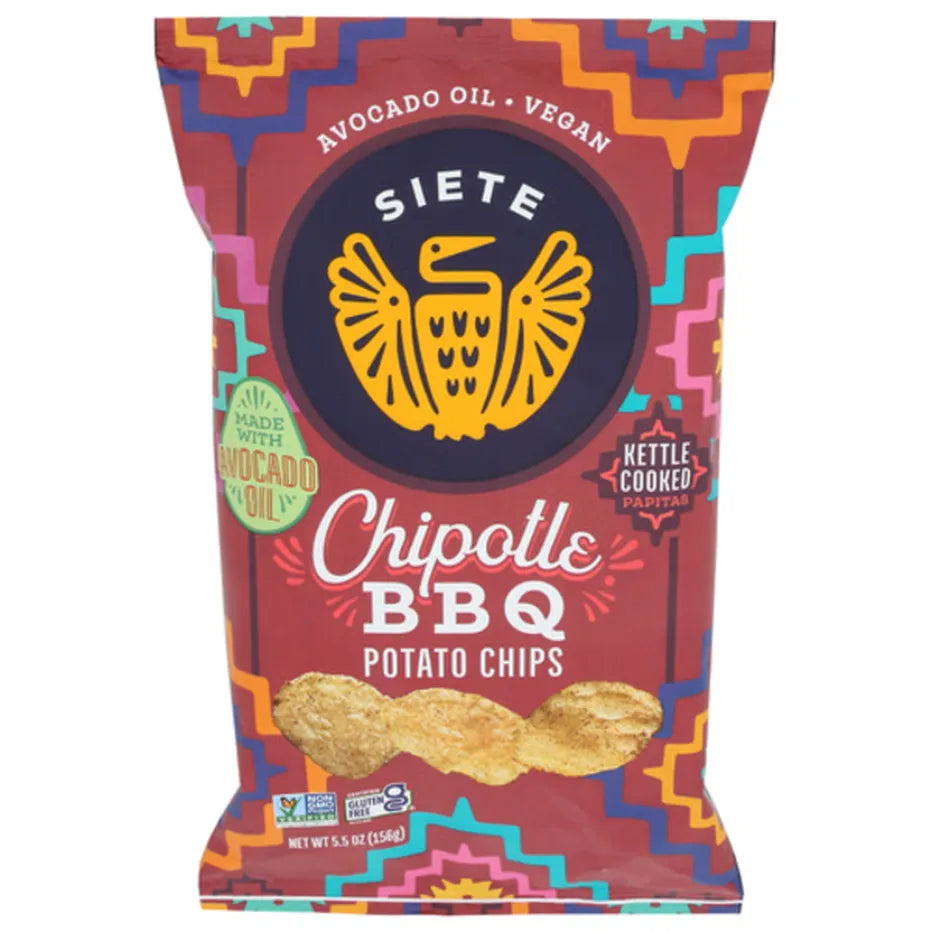 Siete Chipotle BBQ Kettle Cooked Potato Chips, 5.5 oz