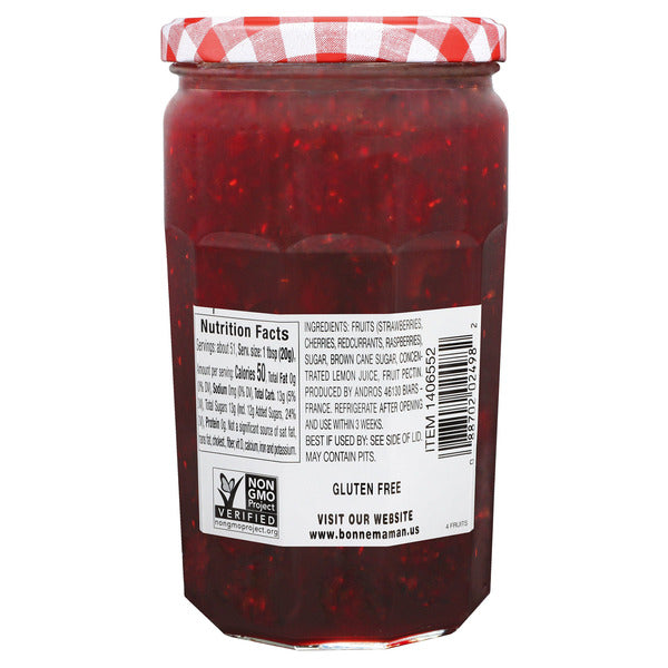 Bonne Maman Four Fruits Preserves, 36 oz