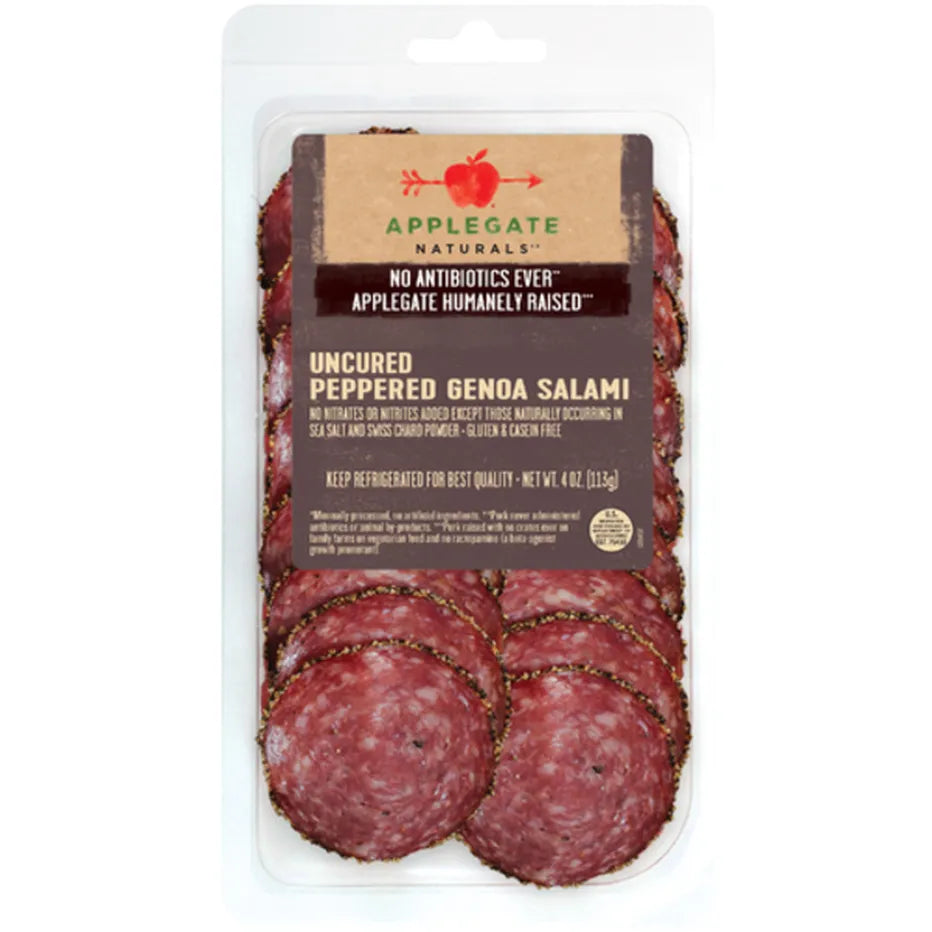 Applegate Uncured Peppered Genoa Salami 4oz