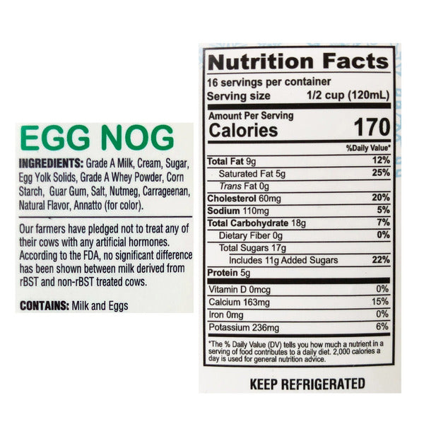 Sarah Farms Egg Nog, 64 fl oz