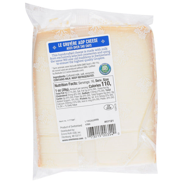 Emmi Le Gruyere AOP Cheese, 1 lb
