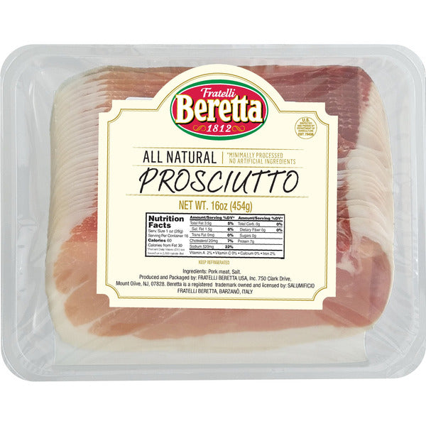 Fratelli Beretta All Natural Prosciutto, Sliced, 16 oz