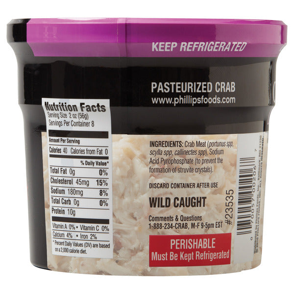 Phillips Lump Wild Caught Premium Crab Meat, 16 oz